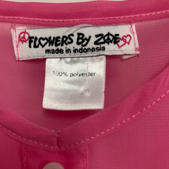 Flowers By Zoe Sheer Poncho Blouse - Picture 3 of 8